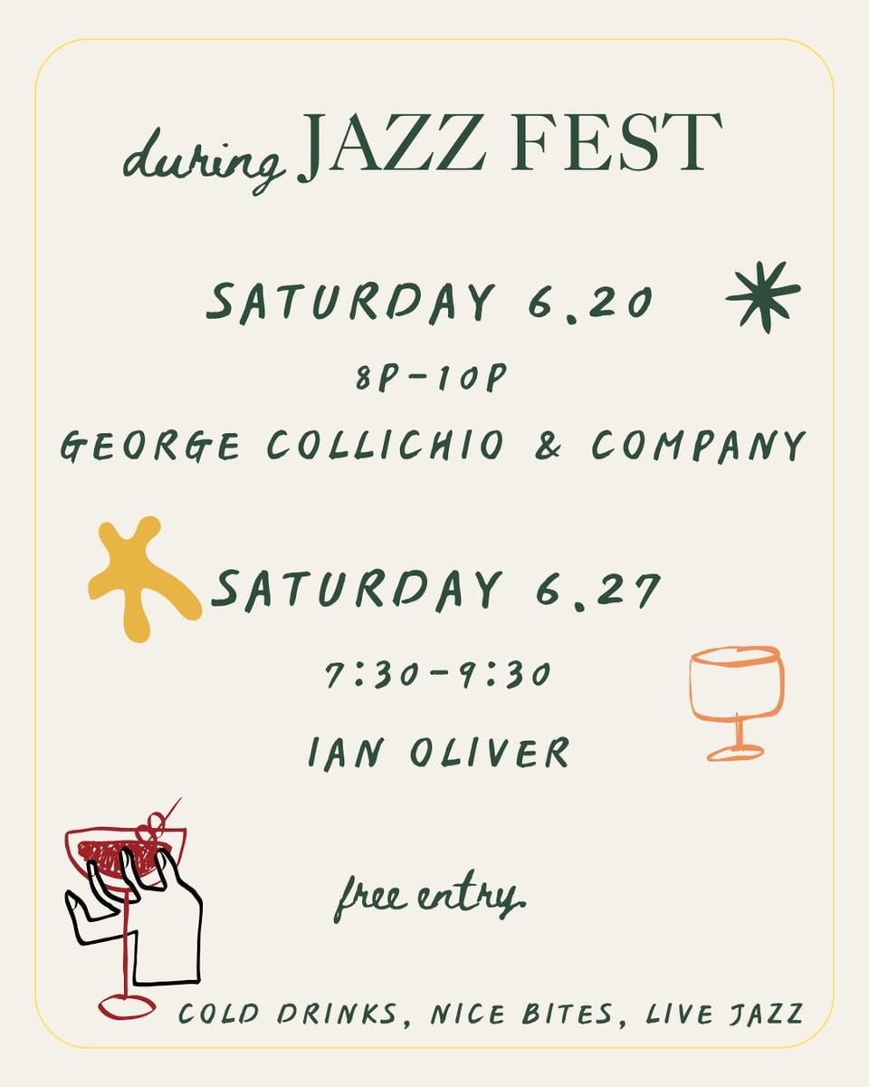 Flyer for George Collichio & Company - Jazz Fest at The Alexander